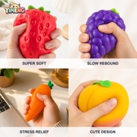 Jouet anti-stress en caoutchouc souple parfumé aux fruits pour adultes et enfants, idéal pour la salle de classe, soulagement de l'anxiété et du stress, expédition immédiate, vente en gros, faible MOQ