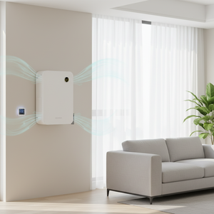 Sistema de Ventilación con Recuperación de Calor y Intercambiador de Entalpí<span class=keywords><strong>a</strong></span>, Ahorro de Energí<span class=keywords><strong>a</strong></span>, <span class=keywords><strong>Diseño</strong></span> Gráfico, Flujo de Aire de 180m3/h, Bajo Nivel de Ruido 16-22dB - Product Image 1
