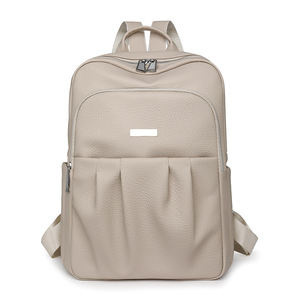 "Sac à dos d'été en nylon léger de couleur unie pour femmes par PU" - Product Image 1