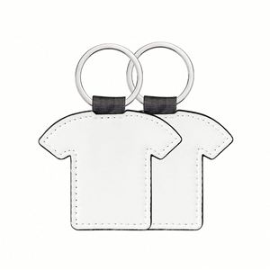 New Arrival PU <b>Leather</b> Sublimation <b>Keychain</b> Blanks Glitter for Custom Photo Heat Transfer DIY Keyring Crafts & Wholesale - Product Image 1