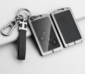 2024 dernier luxe Durable pour <span class=keywords><strong>renault</strong></span> Koleos Fluence Fluance alliage de Zinc métal clé de voiture porte-carte housse protecteur - Product Image 3