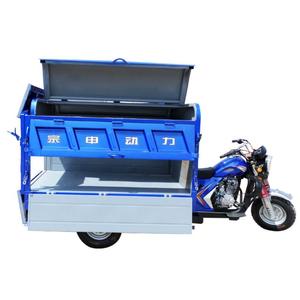 Tricycle motorisé multifonctionnel pour l'hygiène et la sanitaire, avec benne à benne ouverte à carrosserie fermée, pour le transport de déchets - Product Image 4