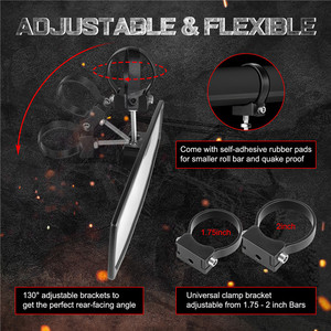 <span class=keywords><strong>16</strong></span> inç araba iç aynalar ile 1.75 2 inç kelepçe yeni evrensel dikiz aynası Utv - Product Image 3