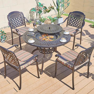 Hình Chữ Nhật Ngoài Trời Vườn BBQ Bảng Và 6 Ghế Đa Năng Ăn Uống Đồ Nội Thất Cho Biệt Thự Và Sân Sử Dụng Giá Cả Hợp Lý - Product Image 2