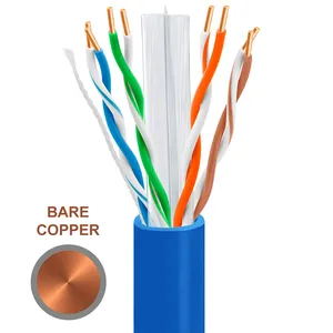 Network Cable Manufacturers CAT6 UTP 300m 305m 1000ft Roll 4 Pair 23AWG Copper Lan Ethernet Cable CAT6 Price Per Meter