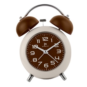 RELOJ DESPERTADOR ANALÓGICO DE CUARZO EN PLÁSTICO MARRÓN/BEIGE - Product Image 1