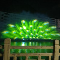 Fontaine à écran d'eau laser pour film en plein air, RGB, IP68, étanche, en acier inoxydable, avec pompe à commande DMX pour spectacle aquatique, modèle LSL 008