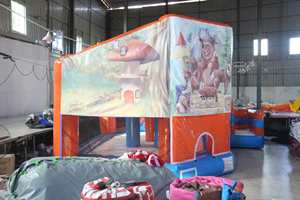 บ้านลมเป่าลม PVC เกรดสำหรับเด็ก พร้อมสไลเดอร์ สำหรับงานปาร์ตี้กลางแจ้งเชิงพาณิชย์ รับน้ำหนักได้ 500 กก. ติดตั้งง่าย - Product Image 6