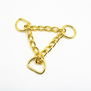 Vendita calda di piccole dimensioni regolabile in acciaio inox saldatura cerchio anello martingala <span class=keywords><strong>cane</strong></span> mezza catena di strozzatura per Pet <span class=keywords><strong>collare</strong></span>-colore oro - Product Image 4