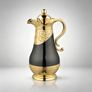 Set Dallah Arabo Creed Unified 0.6L e 1.0L con Guscio in Metallo e Rivestimento in Vetro per Ramadan Iftar Gulf Mart Acquisto all'Ingrosso - Product Image 1