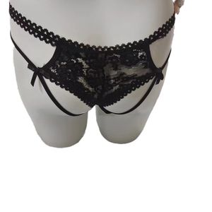 Strings sexy européens et américains pour femmes, avec découpes au niveau des cils, taille basse, sexy et séduisants, pas besoin de s'enlever les vêtements. - Product Image 5