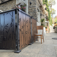 Panneau décoratif en acier Corten découpé au laser, style Art déco, pour cloisonnement mural, décoration de bureau, patio extérieur et jardin