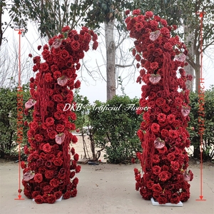 Arco de Flores Artificiales de Seda Personalizado DKB con Soporte para Eventos de Bodas y Fiestas, Ecológico y Duradero - Product Image 2