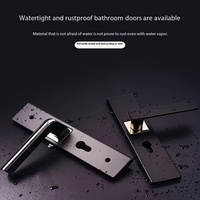 Poignée de porte de salle de bain universelle pour toilettes et sanitaire, facile à installer, quincaillerie de porte intérieure durable