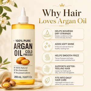 Aceite de Argán Puro de 200 ml, Aceite Portador Marroquí Prensado en Frío <span class=keywords><strong>para</strong></span> el Cuidado del Cabello y <span class=keywords><strong>la</strong></span> Piel, Precio al por Mayor - Product Image 3