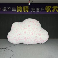 Ballon nuage géant gonflable avec éclairage LED, utilisation intérieure/extérieure, matériau en tissu Oxford pour la décoration de plafond