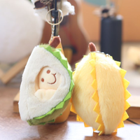 Nouvelle Peluche Mignonne et Adorable en Forme de Durian, Petit Pendentif, Porte-clés, Poupée en Peluche pour Sac, Compagnon de Jeu