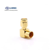 Serie SMA RF 250. Conectores de cable SMA soldadura macho de ángulo recto para 250. Cable