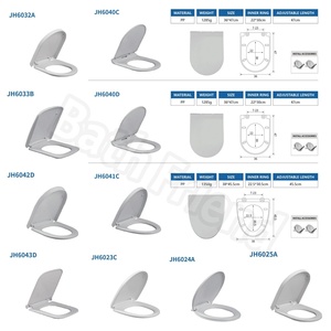 Copriwater Moderno a Forma di U Allungato in Materiale PP Antiscivolo con Chiusura Morbida per Adulti, Facile Installazione, Uso Bagno - Product Image 1