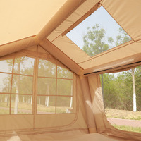 Tente gonflable de luxe pour camping, imperméable, en tissu Oxford, 7,5 x 7,5 m, pour camping