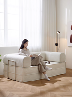 Großhandel Umweltfreundliches Modernes Modulares L-förmiges 5-in-1 Dreisitzer-Schlafsofa Konvertierbares Empfangs-Lounge-Sofa für Gewerbe