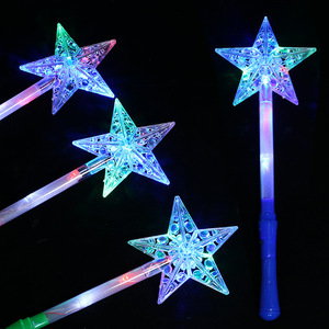New Giáng Sinh Buổi Hòa Nhạc Trẻ Em Món Quà Phát Sáng Đồ Chơi OEM Đầy Màu Sắc Nhấp Nháy Sao Bông Tuyết Cổ Tích Cây Đũa Phép LED Ánh Sáng <span class=keywords><strong>Stick</strong></span> Đối Với Đảng - Product Image 5