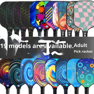 Ensemble <span class=keywords><strong>de</strong></span> pagaies <span class=keywords><strong>de</strong></span> pickleball en fibre <span class=keywords><strong>de</strong></span> verre Myway Brand 11mm d'épaisseur 225g Vente directe d'usine légère - Product Image 2