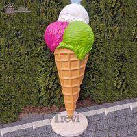 חיצוני דקורטיבי גדול פיברגלס שרף ענק קרח קרם פסל פיסול למכירה