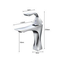 Robinet de lavabo en alliage de zinc en forme de torsion noyau de valve en céramique mélangeur d'eau chaude et froide robinet de lavabo de salle de bain montage à trou unique