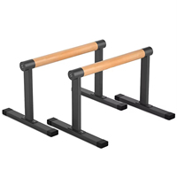 Ensemble de parallettes VIGFIT PU020 en acier et bois de hêtre, durables et portables, pour les exercices de pompes et l'entraînement de force à domicile