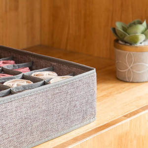 Cloth <strong>Storage</strong> <strong>Box</strong> Closet Dresser Drawer Organizer Underwear <strong>Ties</strong> Grid <strong>Storage</strong> <strong>Box</strong> - Product Image 2