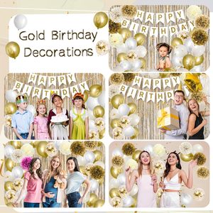 Stendardo di <span class=keywords><strong>buon</strong></span> <span class=keywords><strong>compleanno</strong></span> nappe oro bianco palloncini di <span class=keywords><strong>compleanno</strong></span> Set decorazioni per il 16 ° 21 ° 30 ° <span class=keywords><strong>compleanno</strong></span> 40 ° <span class=keywords><strong>compleanno</strong></span> forniture per feste - Product Image 6