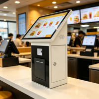 Kiosco de Autoservicio con Terminal Táctil de Pared y de Sobremesa para Restaurantes, Cafeterías y Tiendas de Comida Rápida, Gestión de Filas