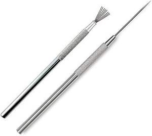 เข็มใช้สำหรับงานอบในครัวเครื่องมือแกะสลักเครื่องปั้นดินเผาแบบทำมือเครื่องมือแกะสลักเครื่องปั้นดินเผาแบบ DIY 7ขาแบบจำลองลวดขนนกสำหรับตกแต่งเค้กแกะสลักโลหะ - Product Image 1