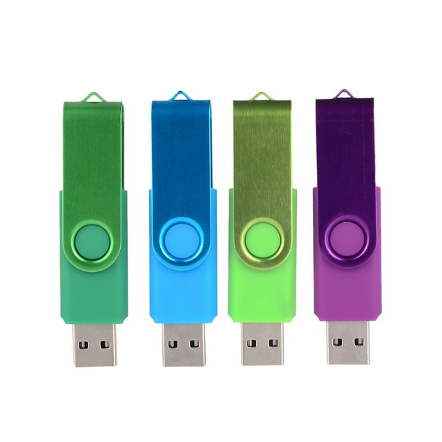 Rotating USB Drives Wholesale, Customized Gift METAL USBs with Laser Logos, 4G, 8G, 16G, 32G, 64G USBs Custom Logo Available