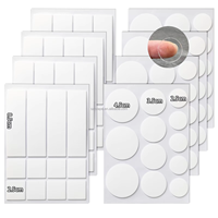 Décoration artisanale en acrylique PU découpé, transparent, rond, rectangulaire, double face, sensible à la pression, pour la fermeture des sacs