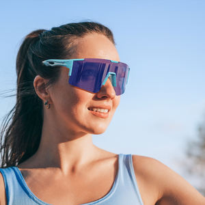 공장 패션 야외 UV 보호 사이클링 안전 안경 원피스 렌즈 방풍 스포츠 산악 자전거 자전거 선글라스 - Product Image 5