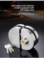 Cerraduras Modernas de Acero Inoxidable 304 sin Perforación para Puertas y Ventanas Correderas de Vidrio - Cerraduras Duraderas con Llave para Muebles y Baños
