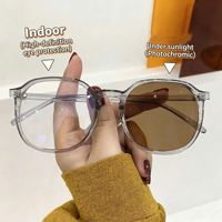 Lunettes de vue photochromiques rétro transparentes unisexes, montures de lunettes de créateur de luxe pour hommes et femmes