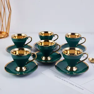 12 Pcs 90cc Factory supply Modern design high quality Turkish Coffee Cup set ceramic