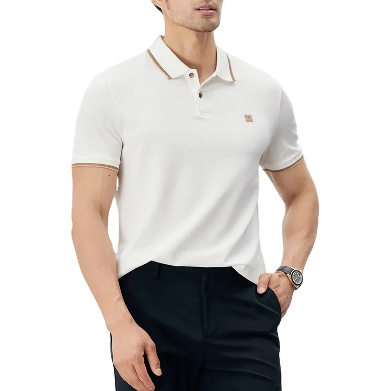 new high Quality business formal men office shirt dating rich solid polo shirt summer patch xxxxxl plus size men's clothing