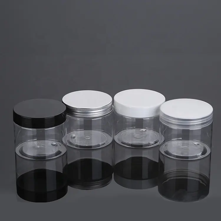 Melhor vendedor fabricante pet plástico 100ml 100g recipiente creme jarra de luxo