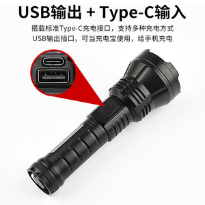Tg Sd034 ไฟฉาย LED แบบชาร์จไฟได้ เลเซอร์สีขาว อลูมิเนียมอัลลอยด์ ซูมได้ ใช้งานได้ยาวนาน ไฟฉายพกพาแบบเทเลโฟโต้ - Product Image 5