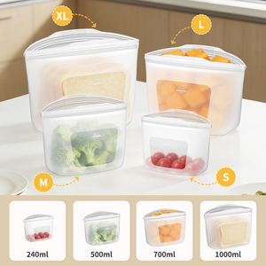 Sacs de conservation en silicone de qualité alimentaire, non toxiques, adaptés au congélateur, avec un design classique, ensemble pliable pour la cuisine, le rangement des trousseaux de secours médicaux - Product Image 4