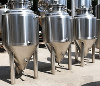 Réservoir conique de Fermentation de bière Top man way de 300l avec doseur à hop