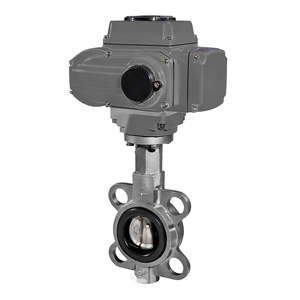 Vanne papillon motorisée à actionneur électrique à disque en acier inoxydable 304, corps en fonte, modulant 4-20 mA, type wafer COVNA HK60-D-M - Product Image 3