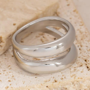 Titanium Steel Mbius Strip <b>Ring</b> Silver Geometric Design Unisex Fashion Jewelry Gift - Product Image 1