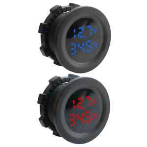 Nhiệt Độ Xe Màn Hình Hiển Thị Kép Nhiệt Độ Vôn Kế Nhiệt Rõ Ràng Ổn Định Hiển Thị Đơn Giản Không Thấm Nước Cài Đặt - Product Image 4