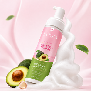 Wholesale Alcohol Free Curl Style Mousse Volumizing Hair Styling <b>Foam</b> With Collagen Avocado Oil <b>For</b> Curls 207ml - Product Image 1