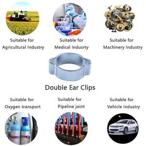 Lot de 40 colliers de serrage à <span class=keywords><strong>double</strong></span> oreille pour tuyaux d'eau, de carburant et d'air, prix de gros chez BAJUTU, collier de serrage pour tube zingué, best-seller eBay et Wish - Product Image 4